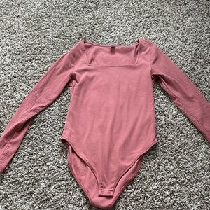 Old Navy Women's Pink Long Sleeve Bodysuit